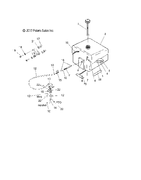 FUEL SYSTEM, FUEL TANK and HOSES - S15SU4BEL (49SNOWFUEL14WIDELX)