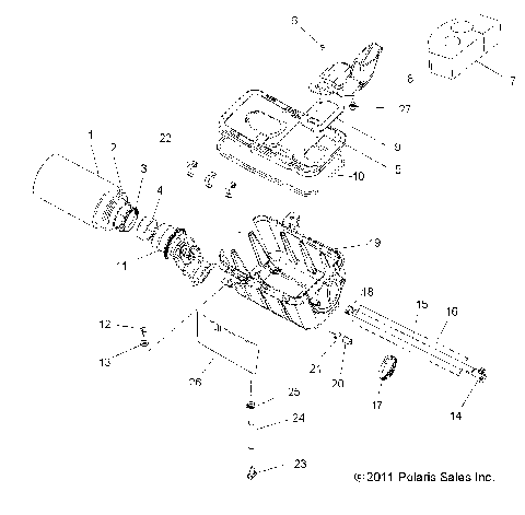 ENGINE, AIR INTAKE SYSTEM - A13MH76FF (49ATVAIRBOX12SP800)