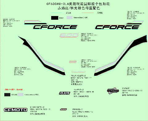 DECAL KIT (NA, FORCE RED)