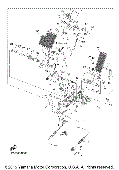 PEDAL ASSEMBLY FOR GE TYPE