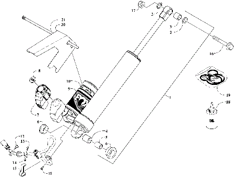 REAR SUSPENSION REAR ARM SHOCK ABSORBER [109017]