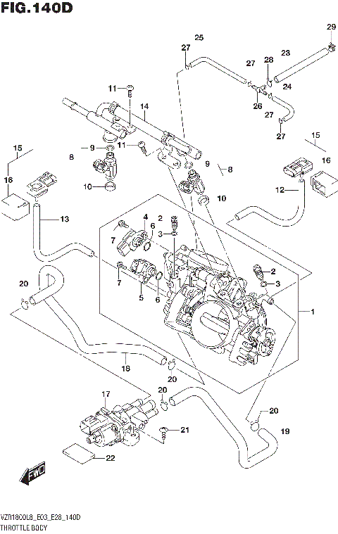 THROTTLE BODY (VZR1800BZL8 E33)
