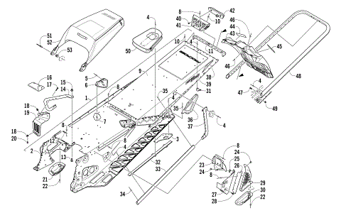 TUNNEL, REAR BUMPER, AND SNOWFLAP ASSEMBLY