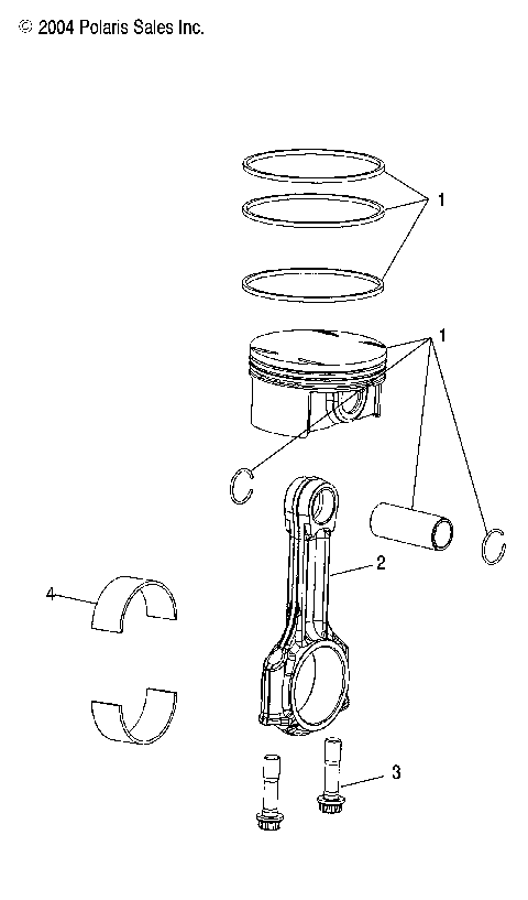 PISTON and ROD - W045304CA/IA/CB/IB/CC/IC (4990559055B13)