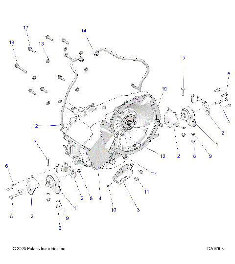 DRIVE TRAIN, GEARCASE, MAIN, MOUNTING - Z24RMD2KAH/AL/BH/BL (C703398)