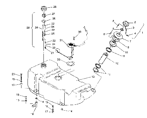 FUEL TANK SL 750 B944070 (4927012701005A)