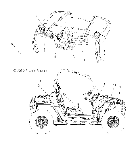 BODY, DECALS - R13VE76FX/FI (49RGRDECAL13RZRSI)