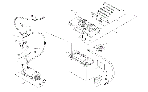 BATTERY AND STARTER ASSEMBLY [99735]