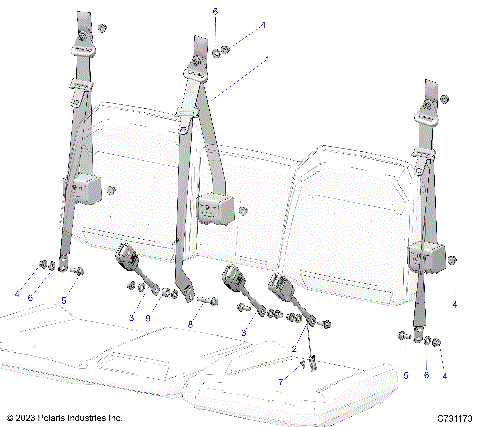 BODY, SEAT BELT AND MOUNTING - R25RRED4FA/DA/SD4CA/CK (C731173)