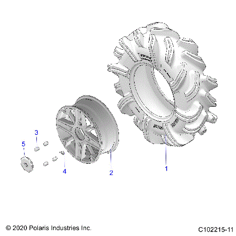 WHEELS, FRONT - A26SXN85A7 (C102215-11)