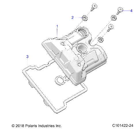 ENGINE, VALVE COVER - A20SDE57K5 (C101422-24)