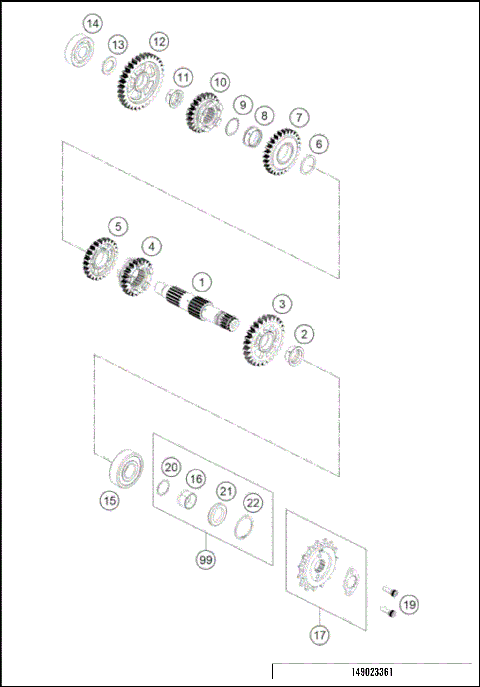 TRANSMISSION II - COUNTERSHAFT