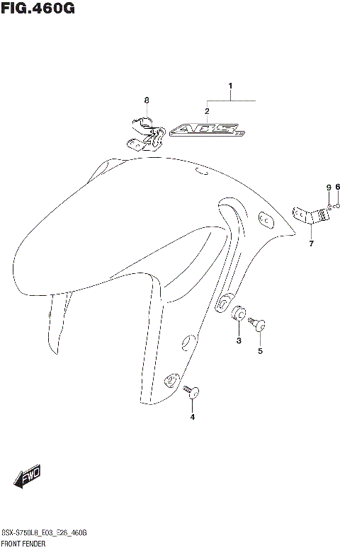 FRONT FENDER (GSX-S750AZL8 E28)
