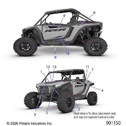 BODY, DECALS - Z26NET99A4/B4/A6/B6 (901150)