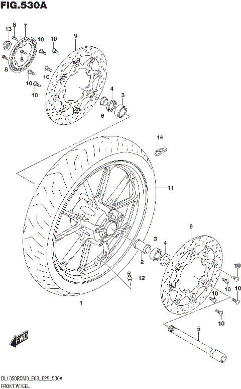 FRONT WHEEL (DL1050RQ)