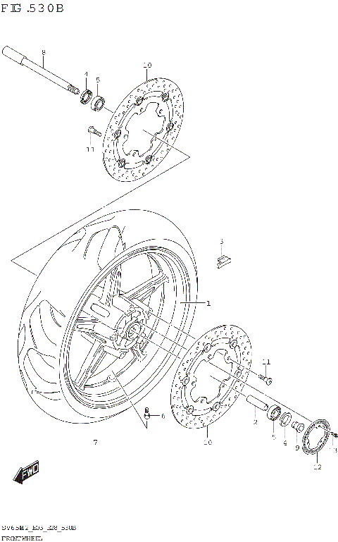 FRONT WHEEL (SV650XA)