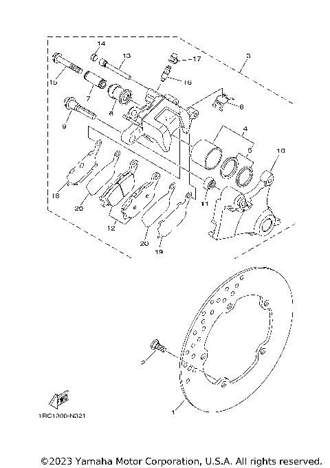 REAR BRAKE CALIPER