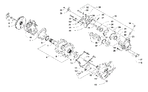 DRIVE TRAIN SHAFT AND BRAKE ASSEMBLIES [104323]