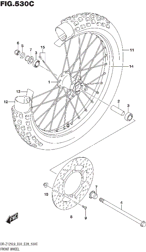FRONT WHEEL (DR-Z125LL9 E28)