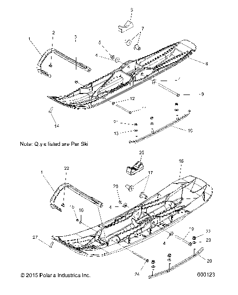 STEERING, SKI ASM. - S17SJA5B ALL OPTIONS (600123)