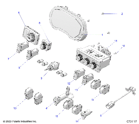ELECTRICAL, DASH COMPONENTS - R25X6W1RB9/BD/BM (C731117)