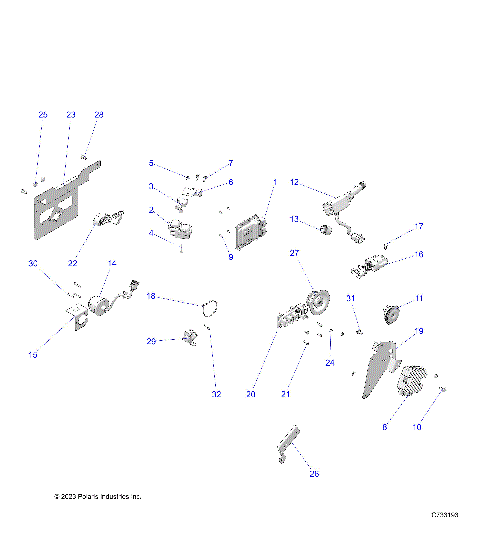 ELECTRICAL, WIRE HARNESS, COMPONENTS, AND LICENSE PLATE - R25TAS99CK/EK (C733193)