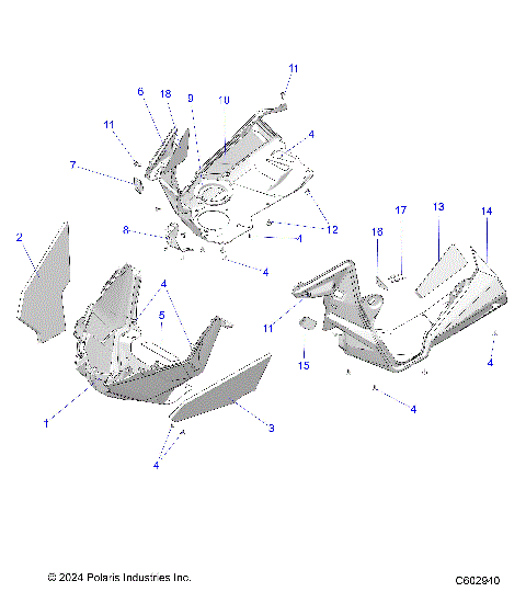 BODY, NOSEPAN ASM./FENDERS - S25TLC8MS/8ME (C602940)