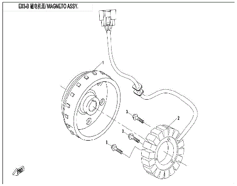 MAGNETO STATOR ASSY. (HIGH POWER)