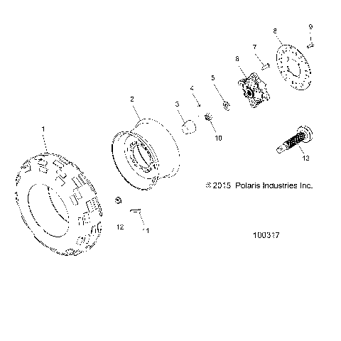 WHEELS, FRONT TIRE and BRAKE DISC - A16SAA57N1 [100317]