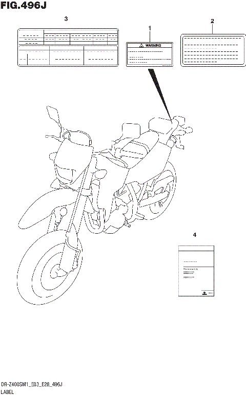 LABEL (DR-Z400SM:E03)