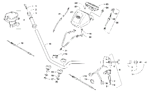 HANDLEBAR, INSTRUMENT POD, AND CONTROL ASSEMBLIES [97498]