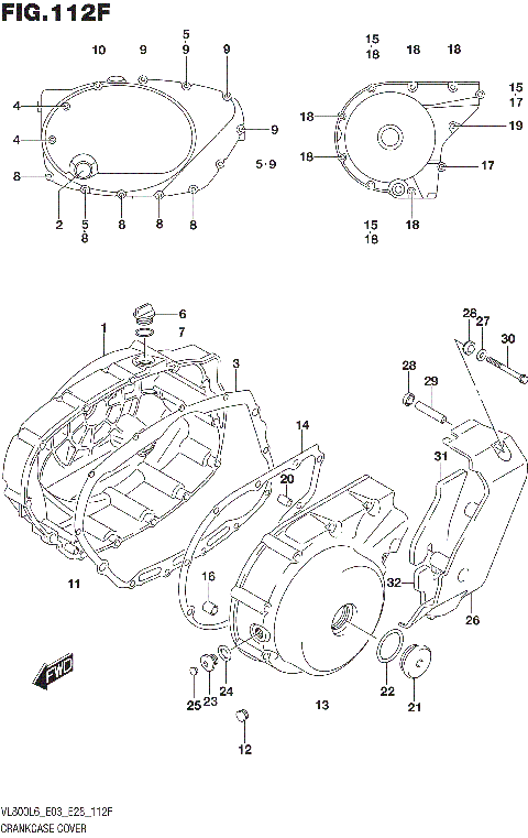 CRANKCASE COVER (VL800TL6 E33)