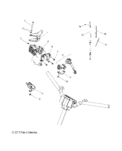 ENGINE, THROTTLE CONTROL ASM. - S15CS6GSL/GEL (49SNOWTHROTTLE14600V)