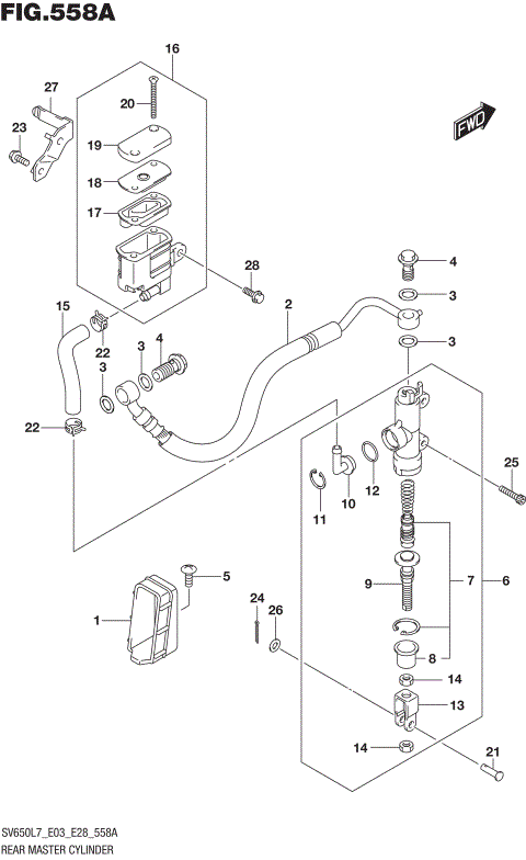 REAR MASTER CYLINDER (SV650L7 E03)