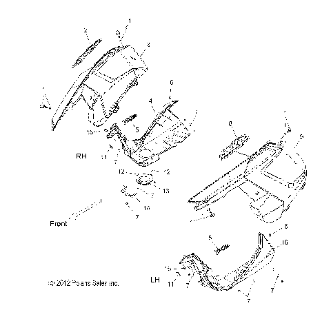 BODY, FENDERS and SIDE PANELS - S15CC6/CK6/CM6 ALL OPTIONS (49SNOWFENDERS13RMK)