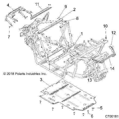 CHASSIS, MAIN FRAME and SKID PLATE - Z20CHA57K2 (C700181)