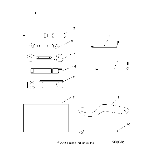TOOLS, TOOL KIT [BUILT 11/24/14 AND BEFORE] - A15SDA57AA/LJ/E57AJ [100038]