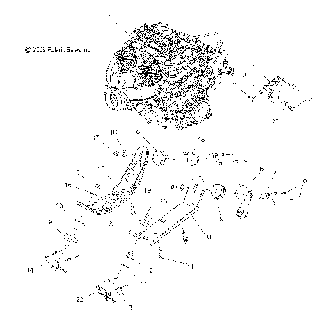 ENGINE, MOUNTING - S10PR8ESA/ESL (49SNOWENGINEMOUNT10ASLT)
