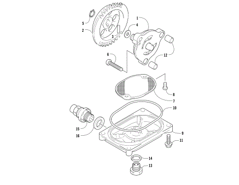 OIL PUMP AND STRAINER ASSEMBLY