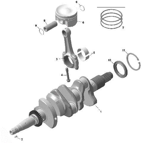 01- ROTAX - Crankshaft and Pistons