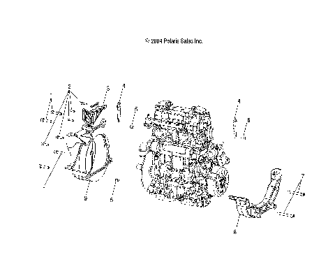 ENGINE BEDPLATE - W045304CA/IA/CB/IB/CC/IC (4990559055D02)