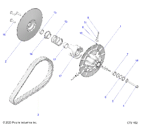 DRIVE TRAIN, SECONDARY CLUTCH - R26RRP99CN (C731152)