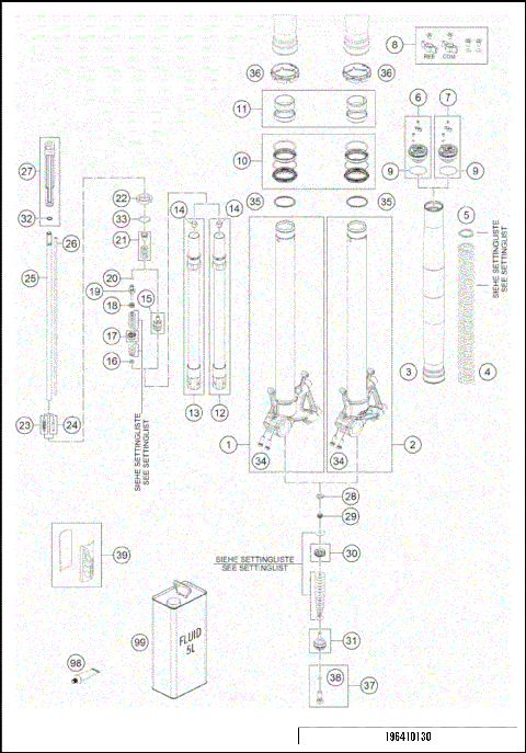 FRONT FORK DISASSEMBLED
