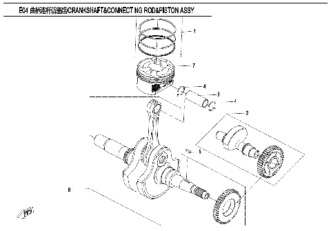 CRANKSHAFT & CONNECTING ROD & PISTON ASSY