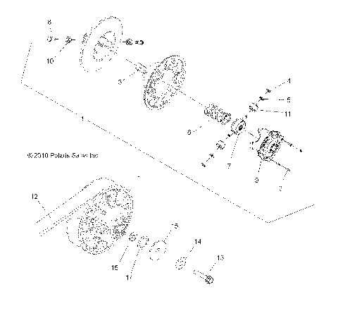 DRIVE TRAIN, SECONDARY CLUTCH - A16SXE85AS/AM/AB/A85A1/A2/A9 (49ATVCLUTCHDRIVEN11SPTRG550)