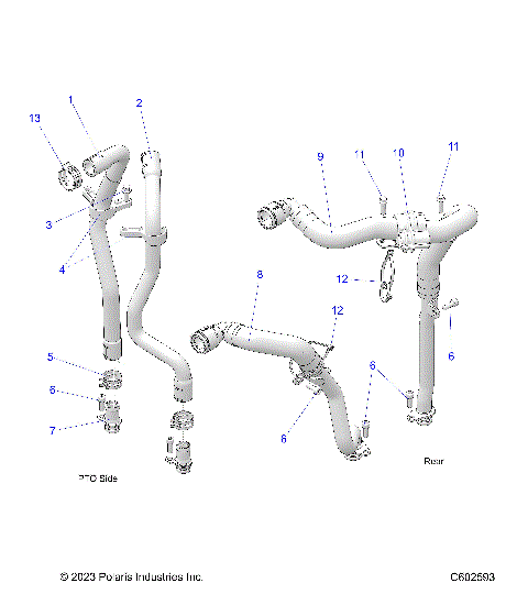 ENGINE, OIL COOLING HOSES - S24FJE9FS/9FE (C602593)