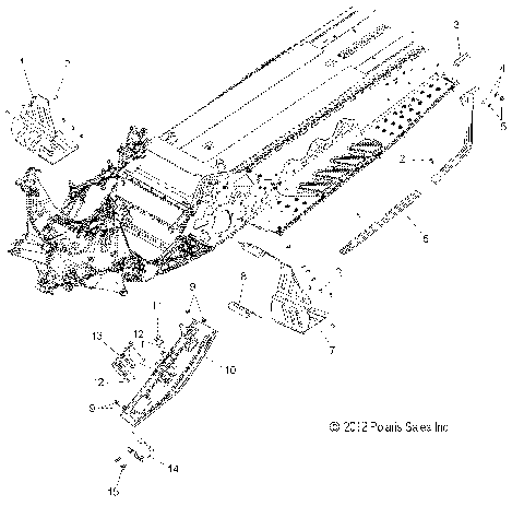 CHASSIS, CLUTCH GUARD and FOOTRESTS (600/144 Inch) - S15CK6 ALL OPTIONS (49SNOWCLUTCHGUARD13600RMK144)