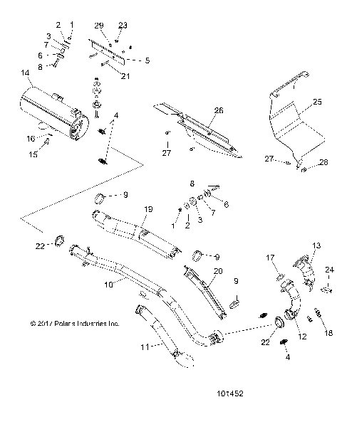 ENGINE, EXHAUST - A18SDA57B7/L7/E57B5/D57LU [101452]