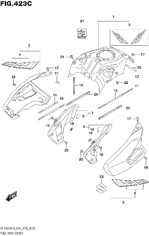 FUEL TANK COVER (DL1000XAL9 E33)
