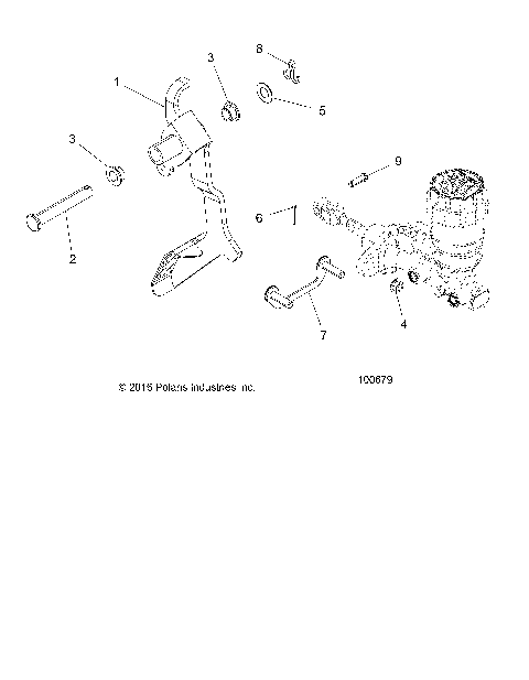 BRAKES, PEDAL AND MASTER CYLINDER MOUNTING - A17DAE57AM (100679)